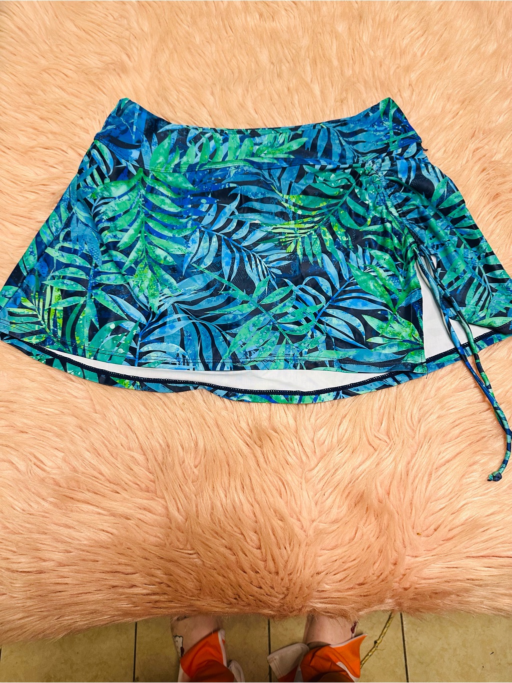 Tropical Blue-Green Swim Sarong Skirt